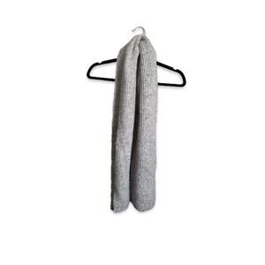 aerie Light Gray Ribbed Knit Scarf